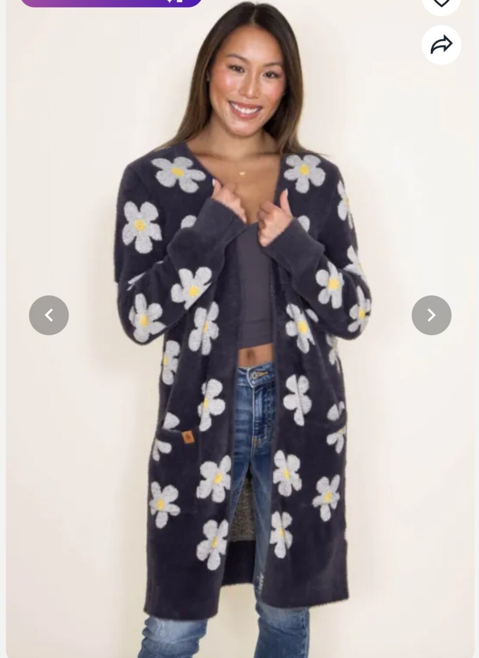 Simply Southern Fuzzy Daisy Duster - Charcoal